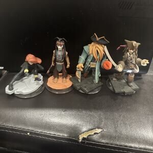 Disney Infinity Marvel & Pirates Figure Lot Black Widow Jack Sparrow Toy